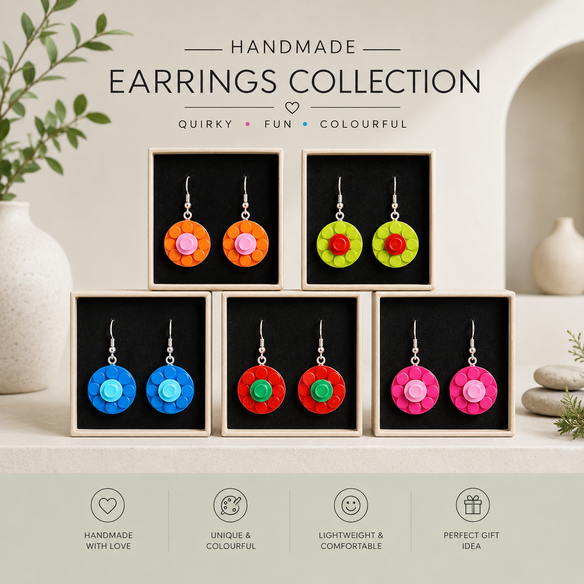 BRICK EARRINGS