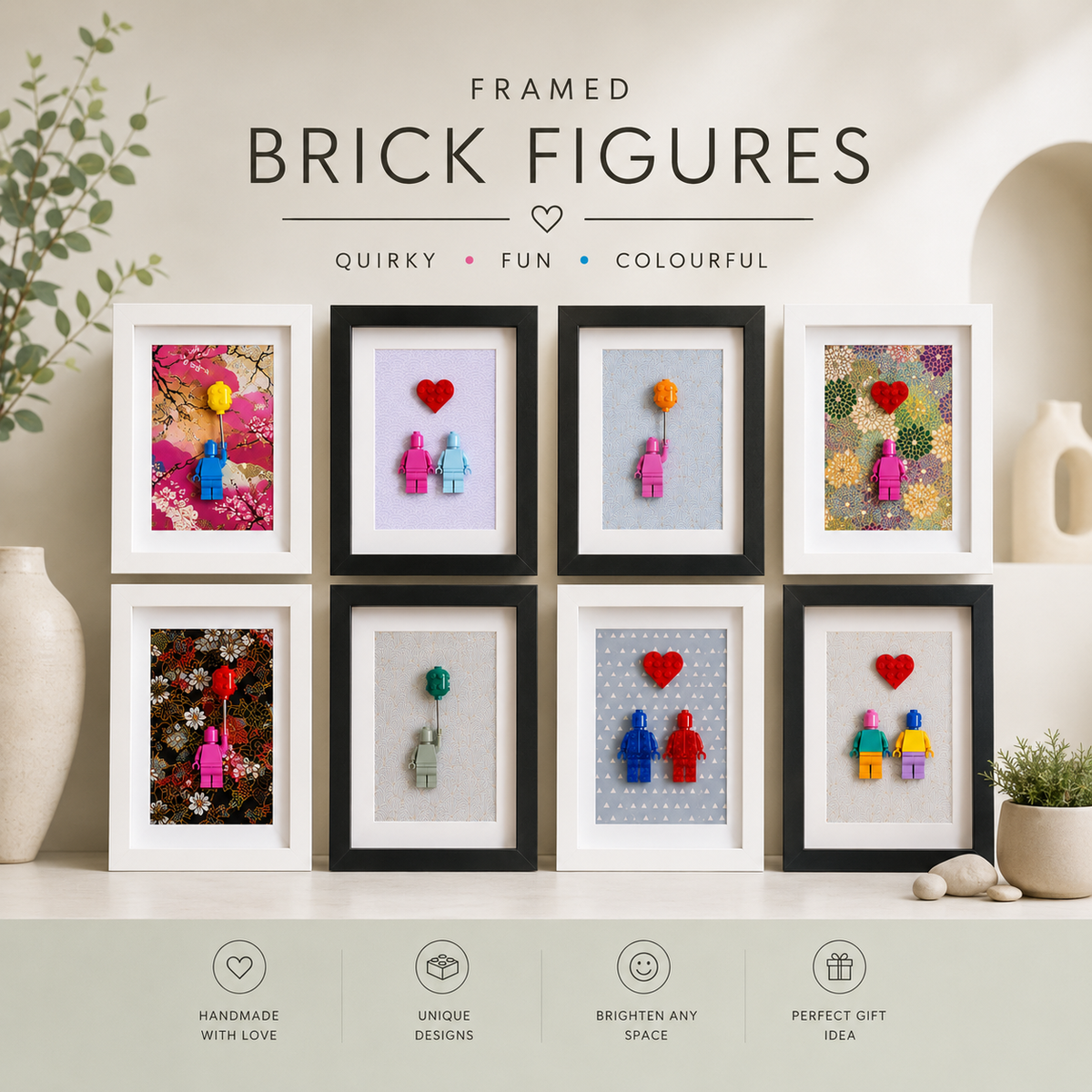 FRAMED BRICK FIGURES