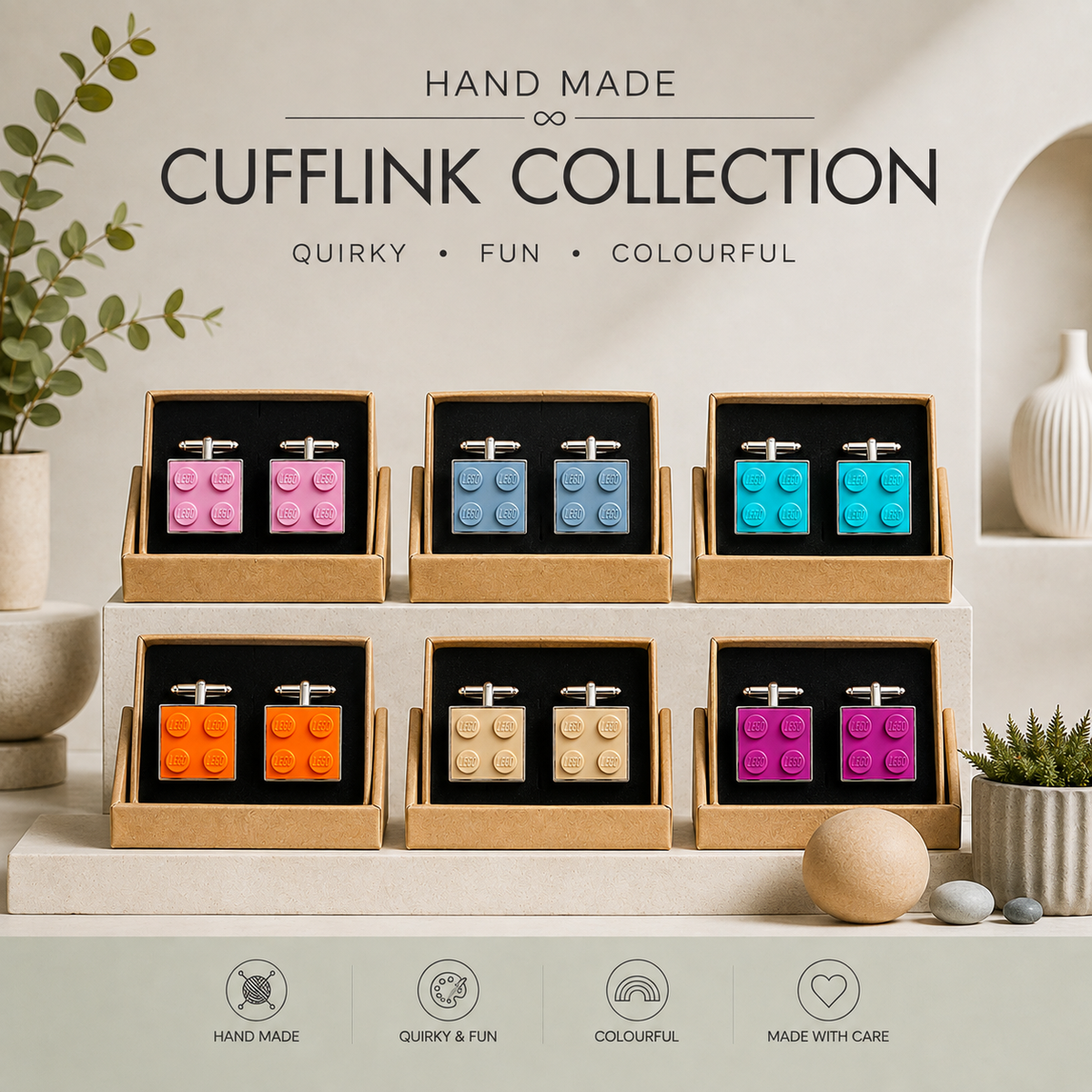 BRICK CUFFLINKS