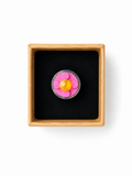 PINK & YELLOW ADJUSTABLE BRICK RING
