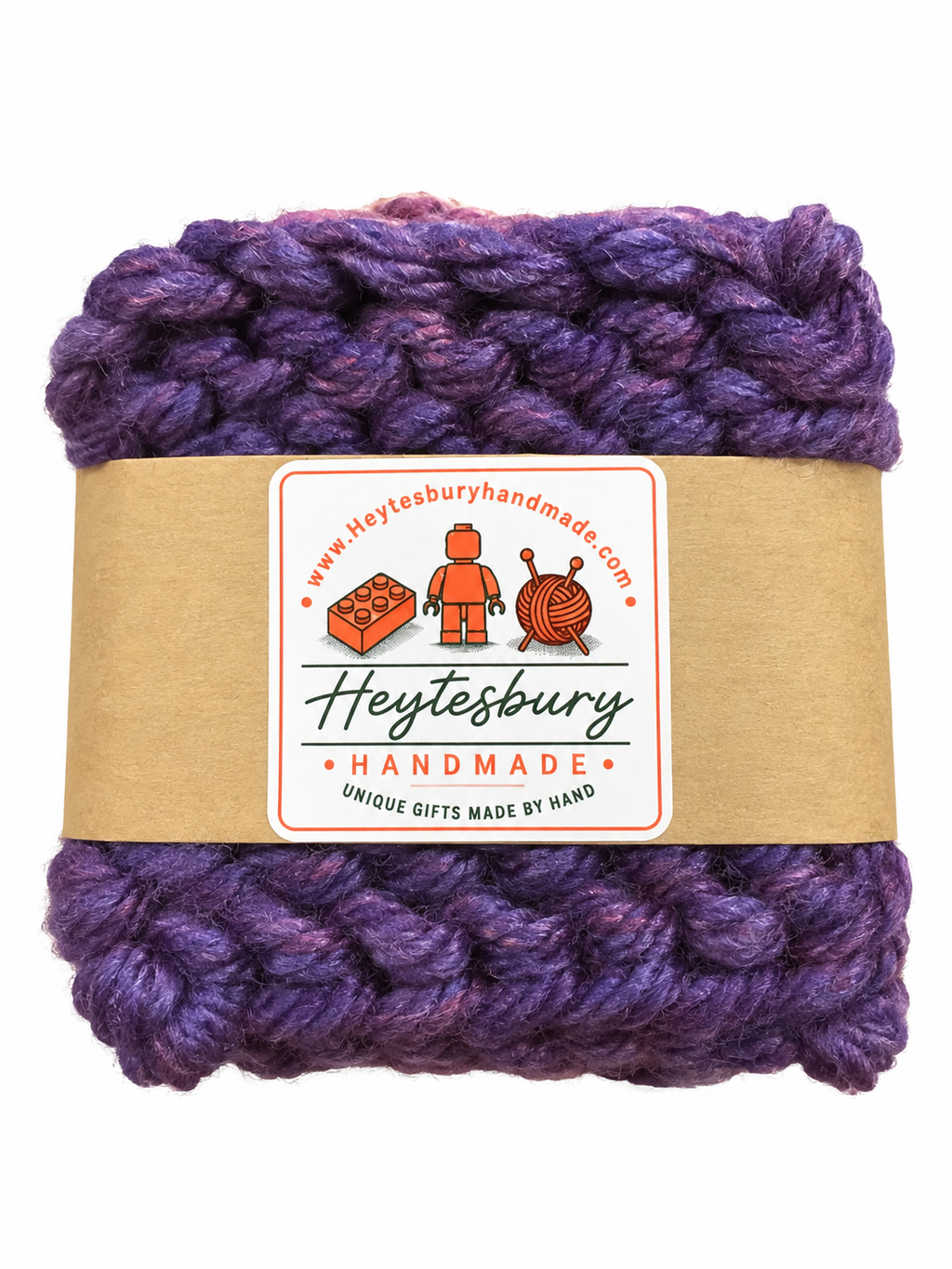 LIGHT PURPLE HAND KNITTED COASTER SET