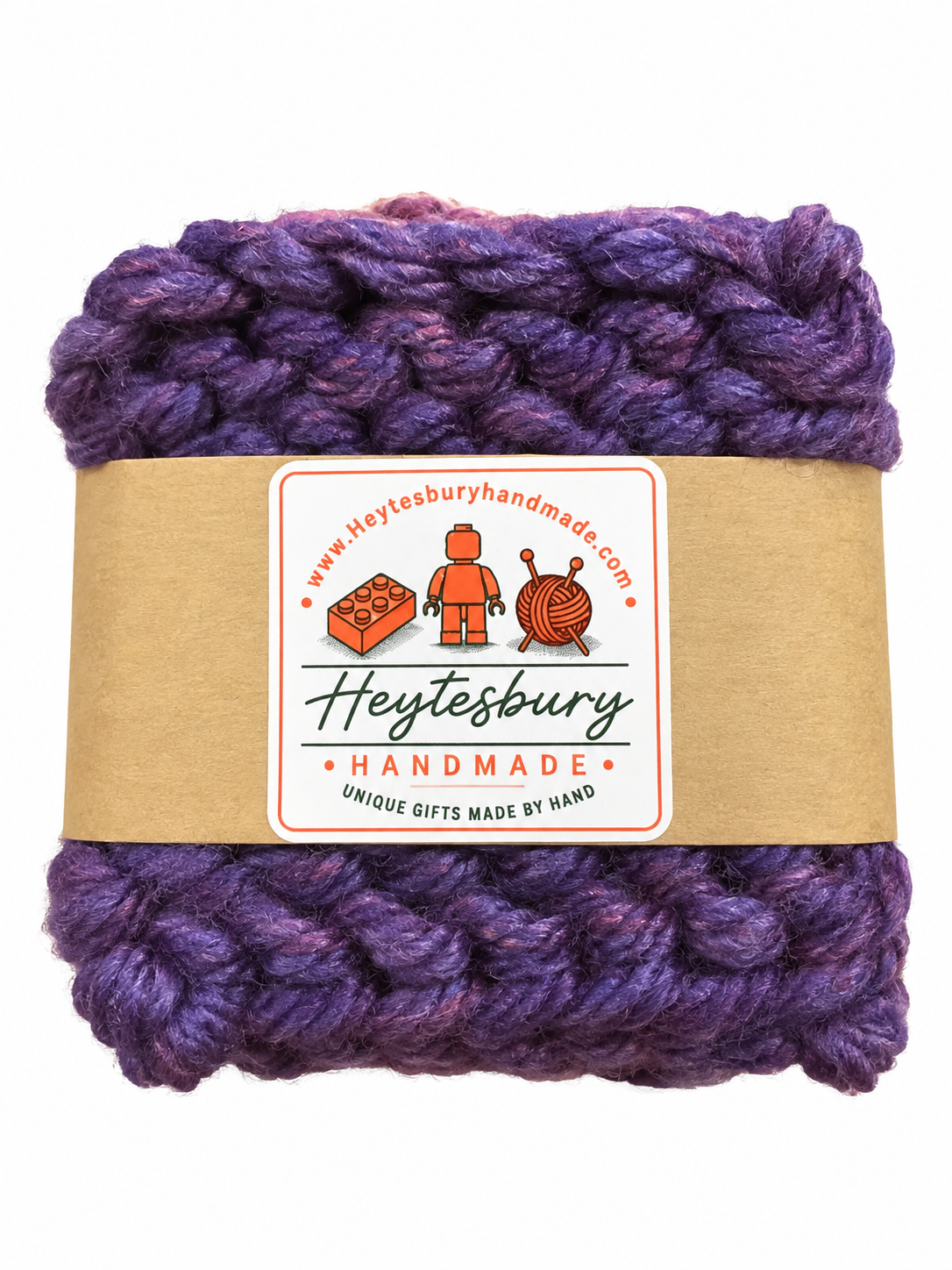 LIGHT PURPLE HAND KNITTED COASTER SET