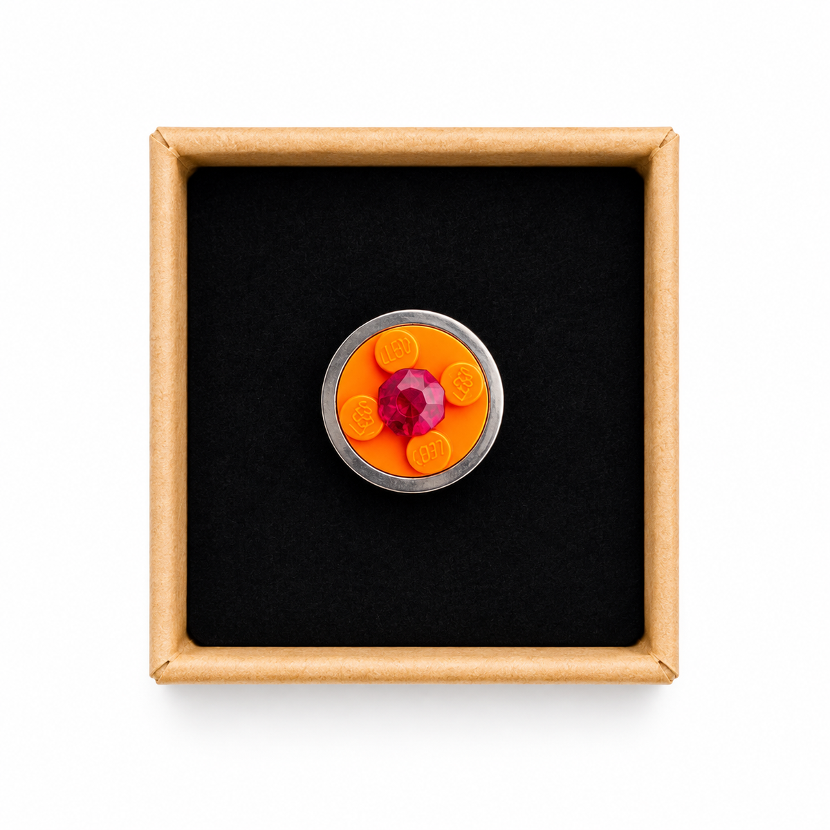ORANGE & PINK ADJUSTABLE BRICK RING