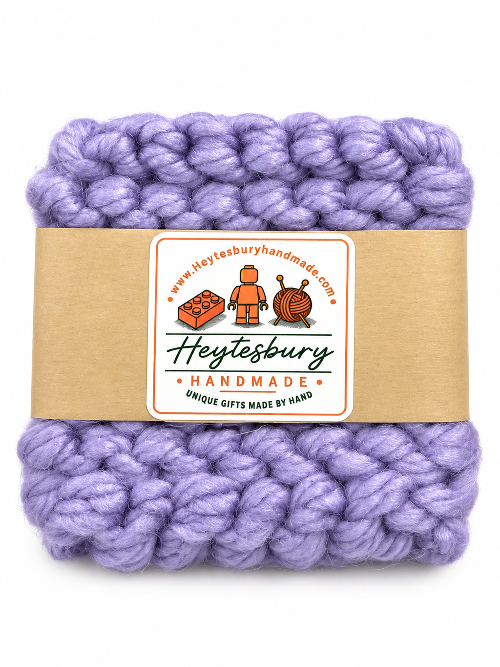 LILAC HAND KNITTED COASTER SET