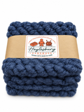 NAVY BLUE HAND KNITTED COASTER SET