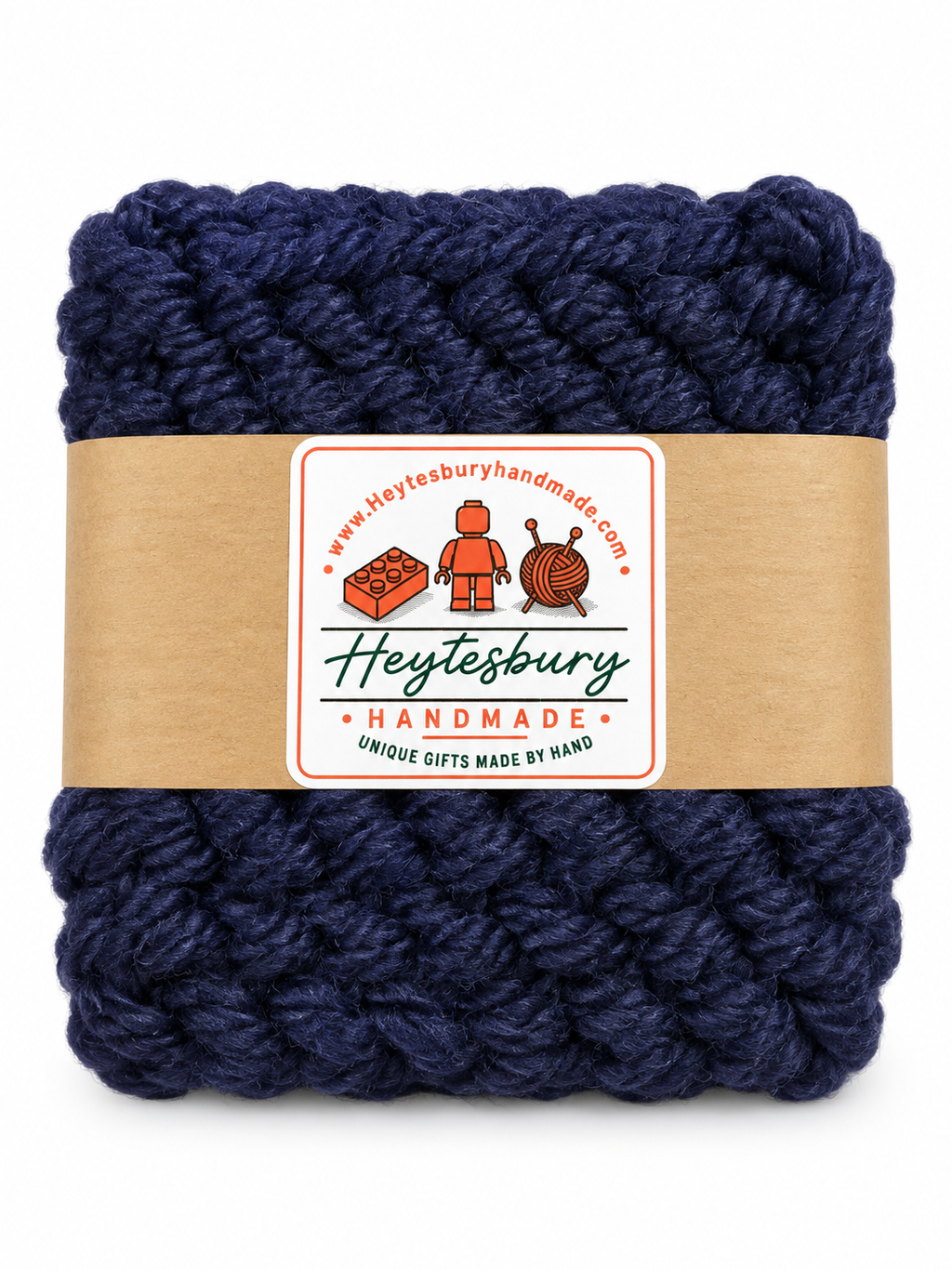 DEEP PURPLE HAND KNITTED COASTER SET