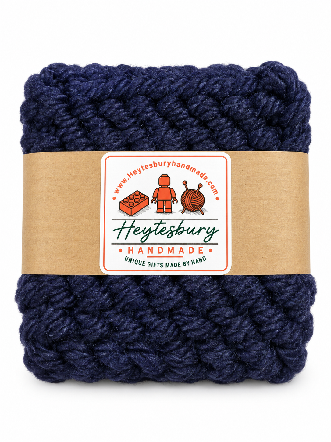 DEEP PURPLE HAND KNITTED COASTER SET