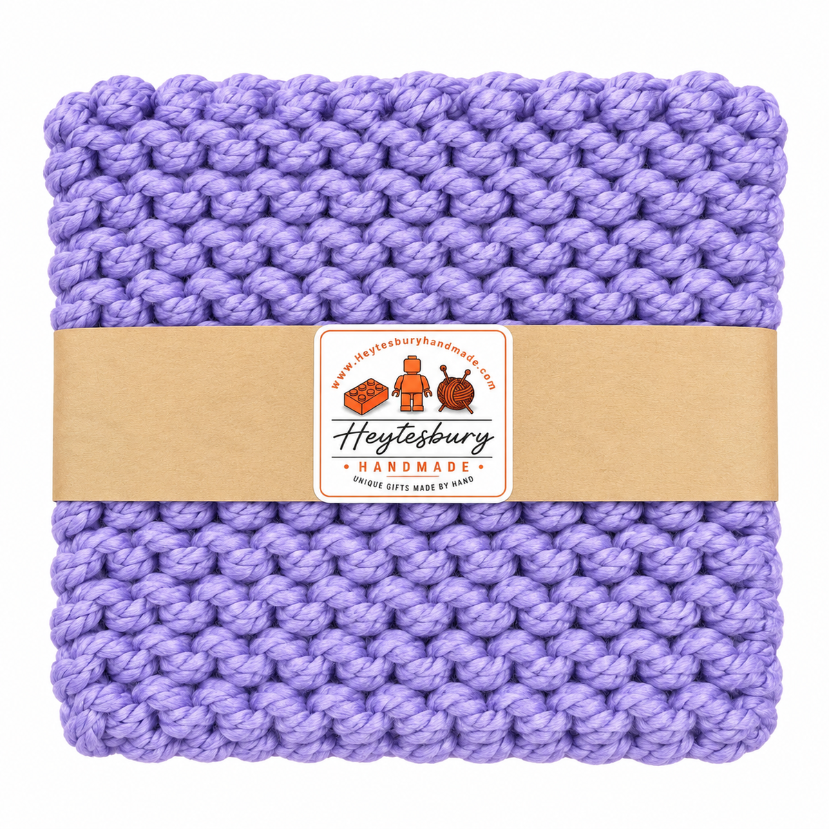 LILAC HAND KNITTED TRIVET/POT STAND