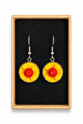 YELLOW & RED BRICK EARRINGS