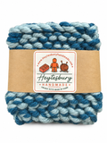 BLUE/GREY HAND KNITTED COASTER SET