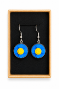 BLUE & YELLOW BRICK EARRINGS