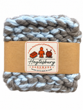 PALE BLUE & GREY HAND KNITTED COASTER SET