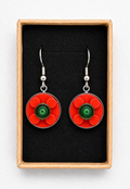 RED & GREEN BRICK EARRINGS