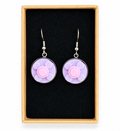 LILAC & PINK BRICK EARRINGS