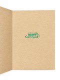 LIGHT TAN BRICK MAN SANTA CHRISTMAS CARD