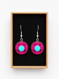 PINK & BLUE BRICK EARRINGS