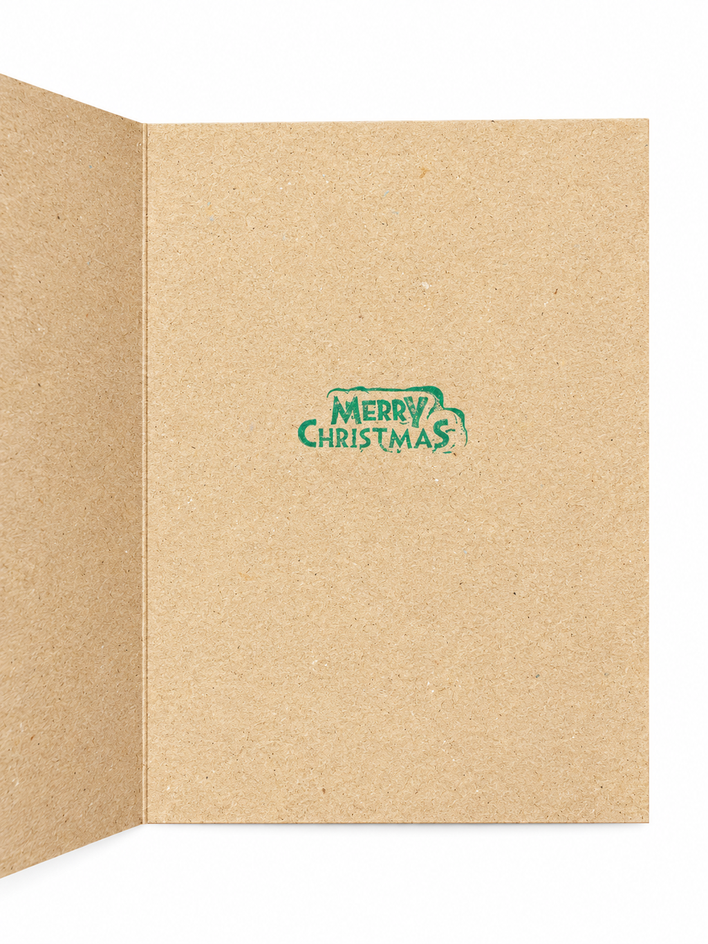 GREY BRICK MAN SANTA CHRISTMAS CARD