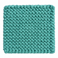 AQUA TEAL HAND KNITTED TRIVET/POT STAND