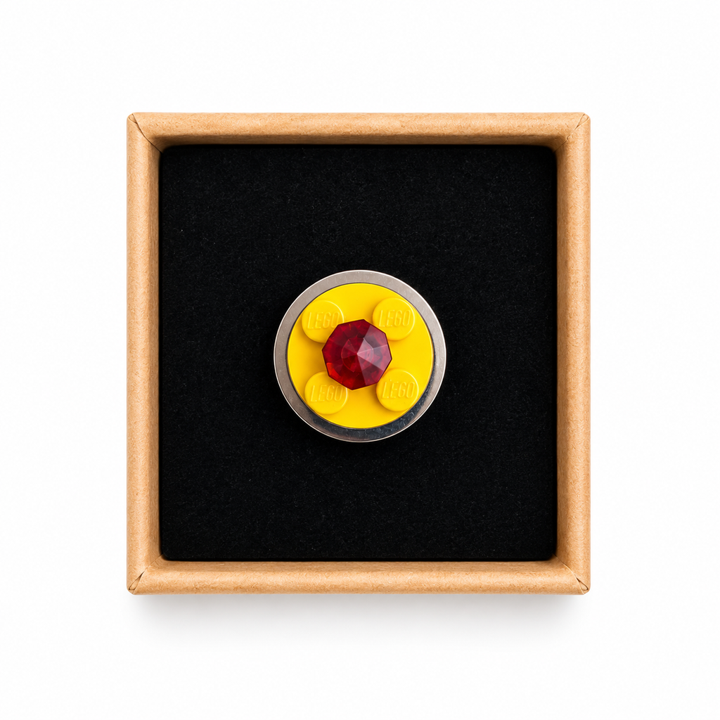 YELLOW & RED ADJUSTABLE BRICK RING