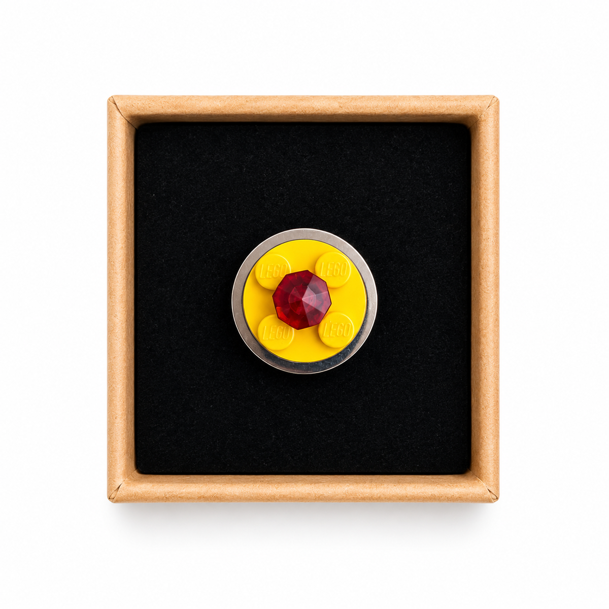 YELLOW & RED ADJUSTABLE BRICK RING