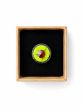 LIME GREEN & RED ADJUSTABLE BRICK RING