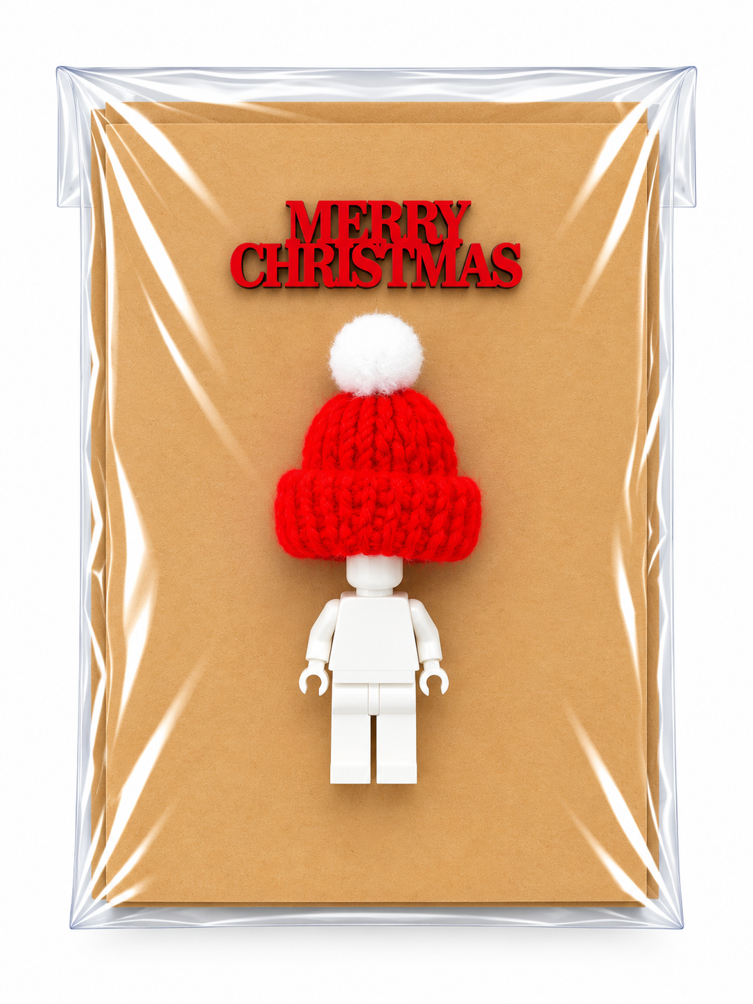 WHITE BRICK MAN SANTA CHRISTMAS CARD