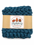 PETROL BLUE HAND KNITTED COASTER SET