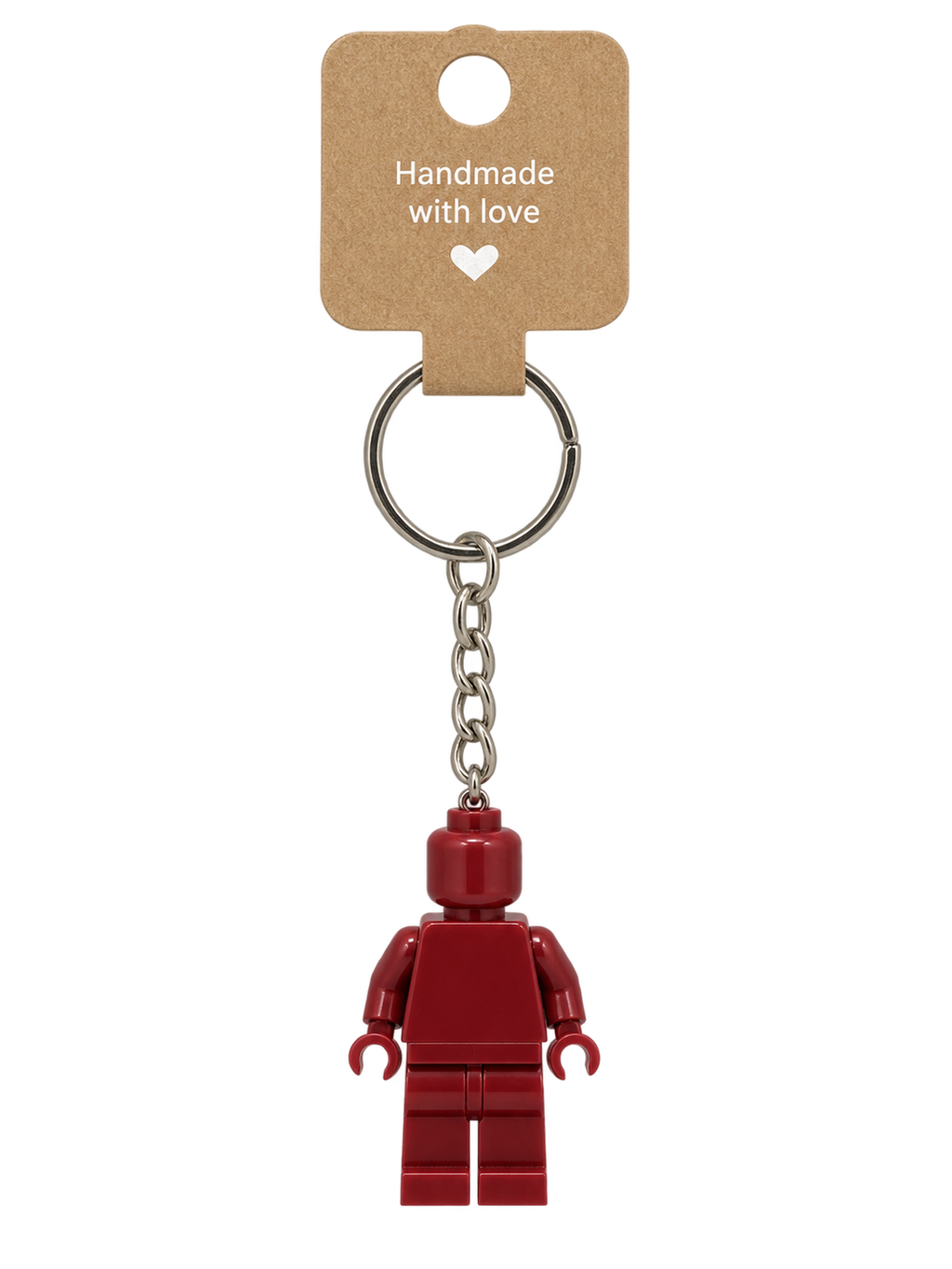 DARK RED BRICK FIGURE KEYRING