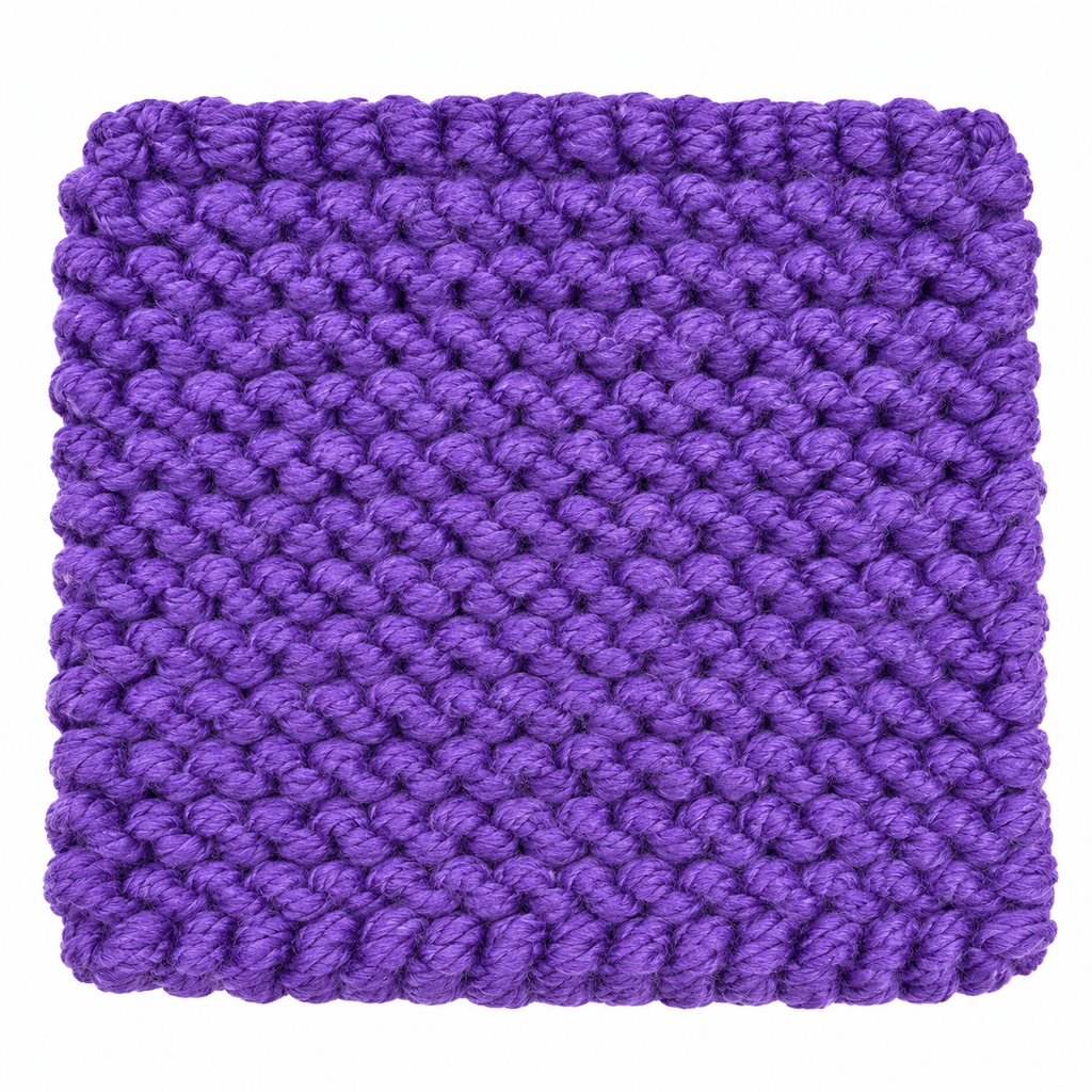 LIGHT PURPLE HAND KNITTED TRIVET/POT STAND