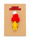 YELLOW BRICK MAN SANTA CHRISTMAS CARD
