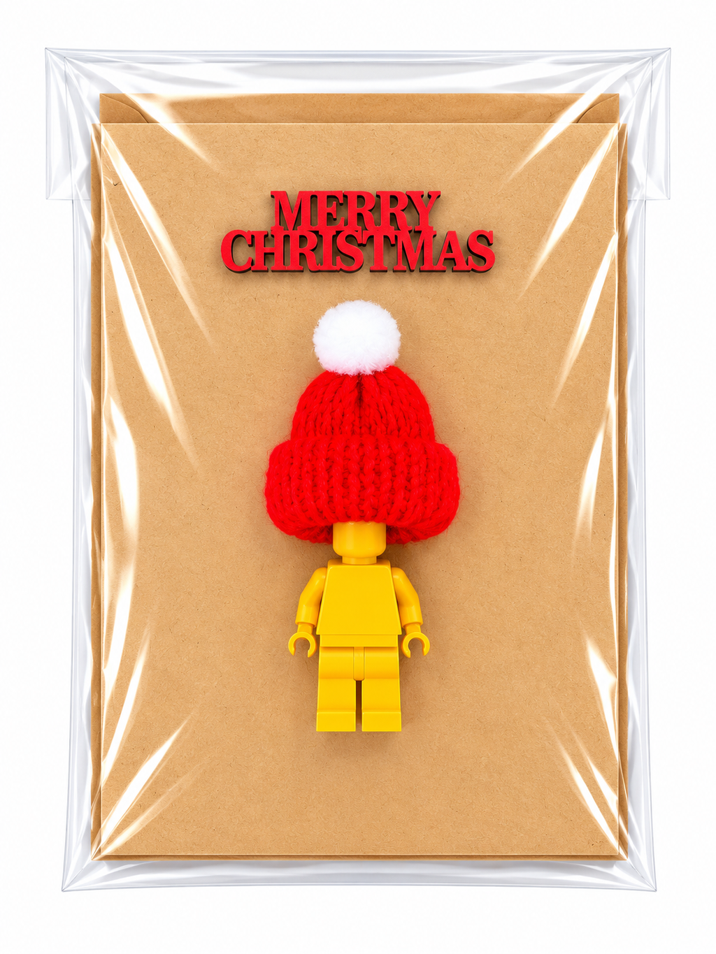 YELLOW BRICK MAN SANTA CHRISTMAS CARD