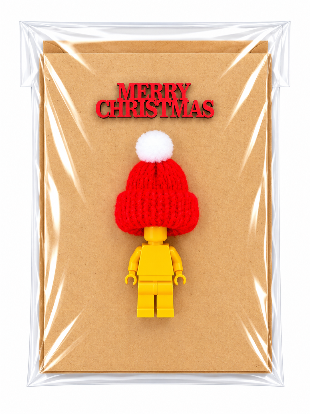 YELLOW BRICK MAN SANTA CHRISTMAS CARD