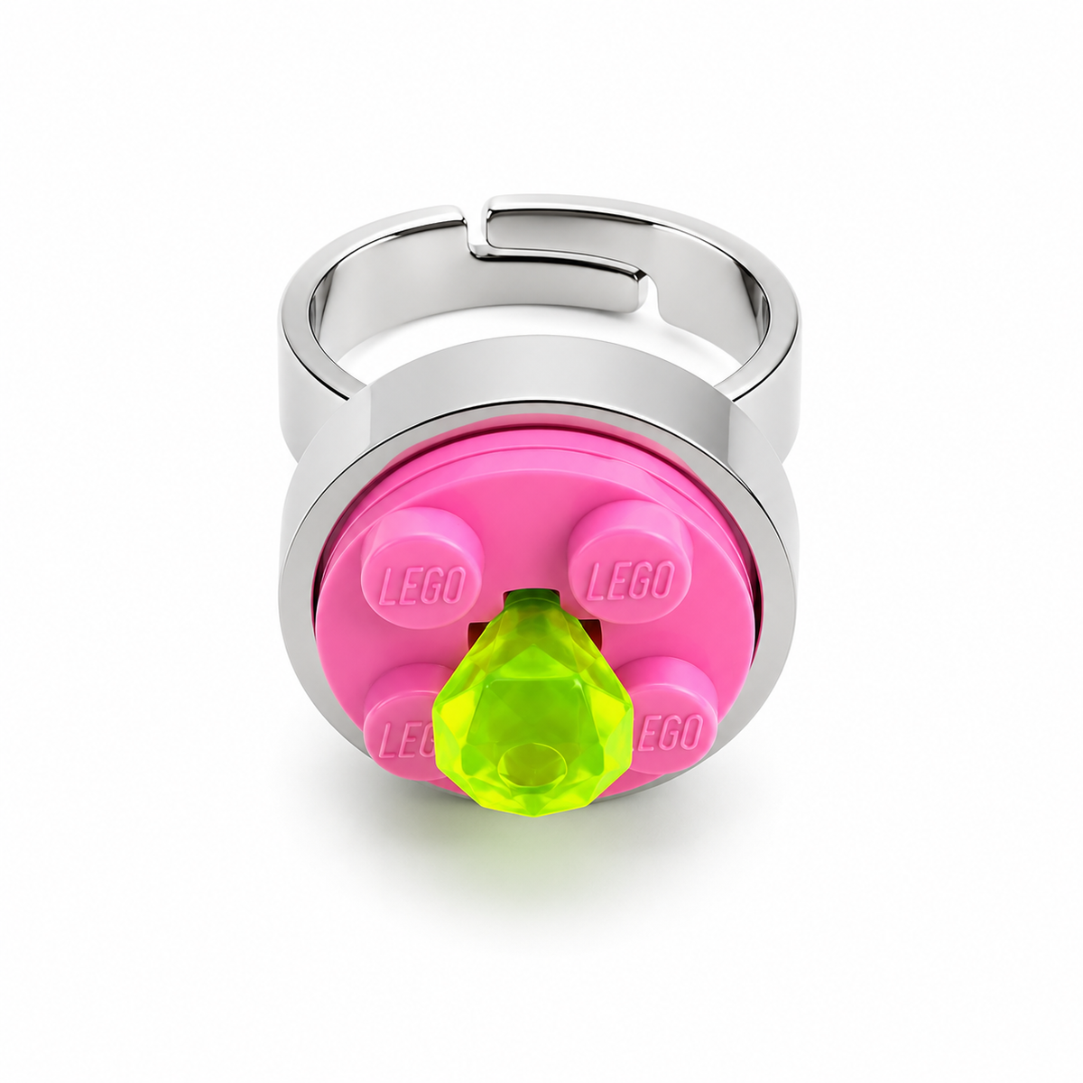 PINK & GREEN ADJUSTABLE BRICK RING