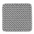 GREY HAND KNITTED TRIVET/POT STAND