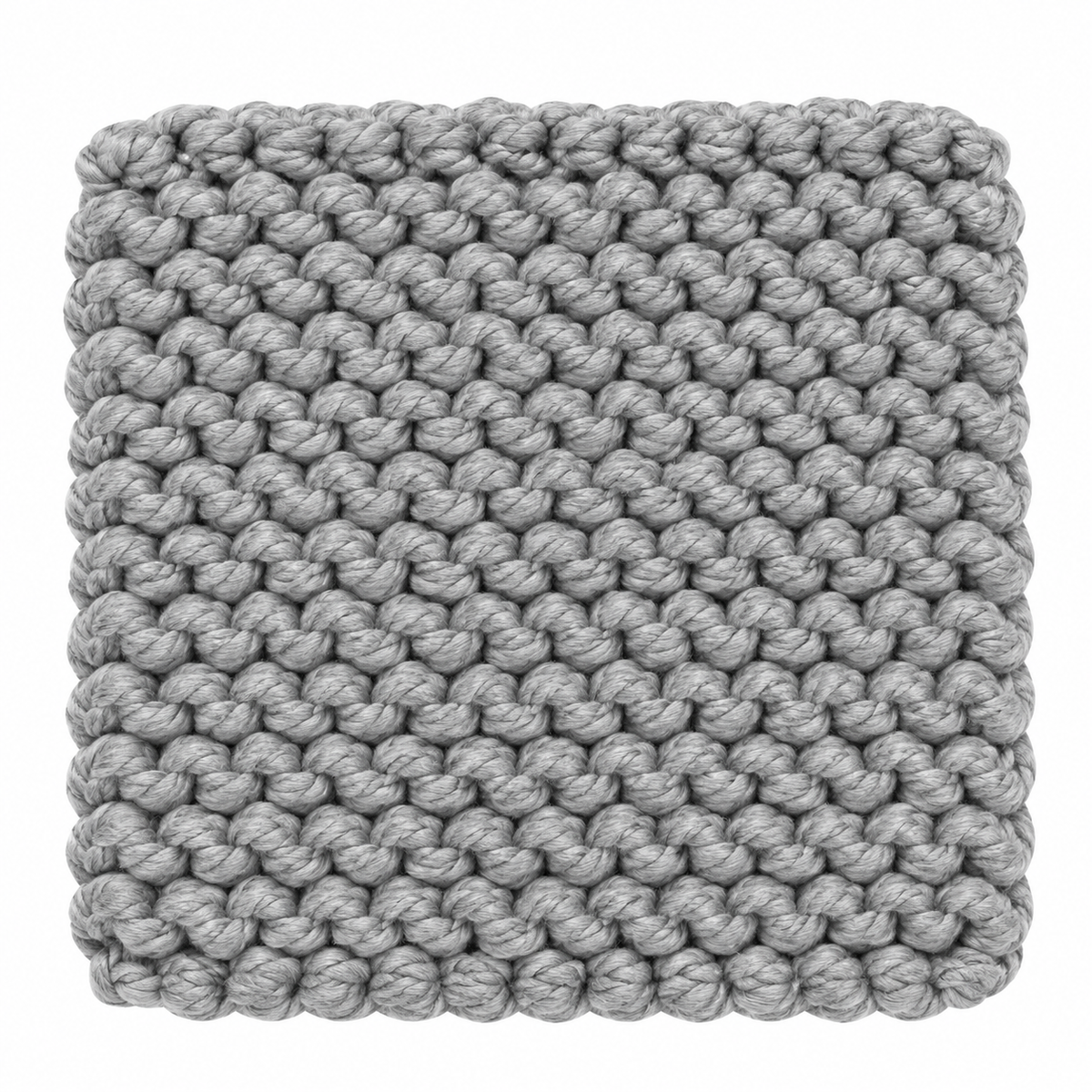 GREY HAND KNITTED TRIVET/POT STAND