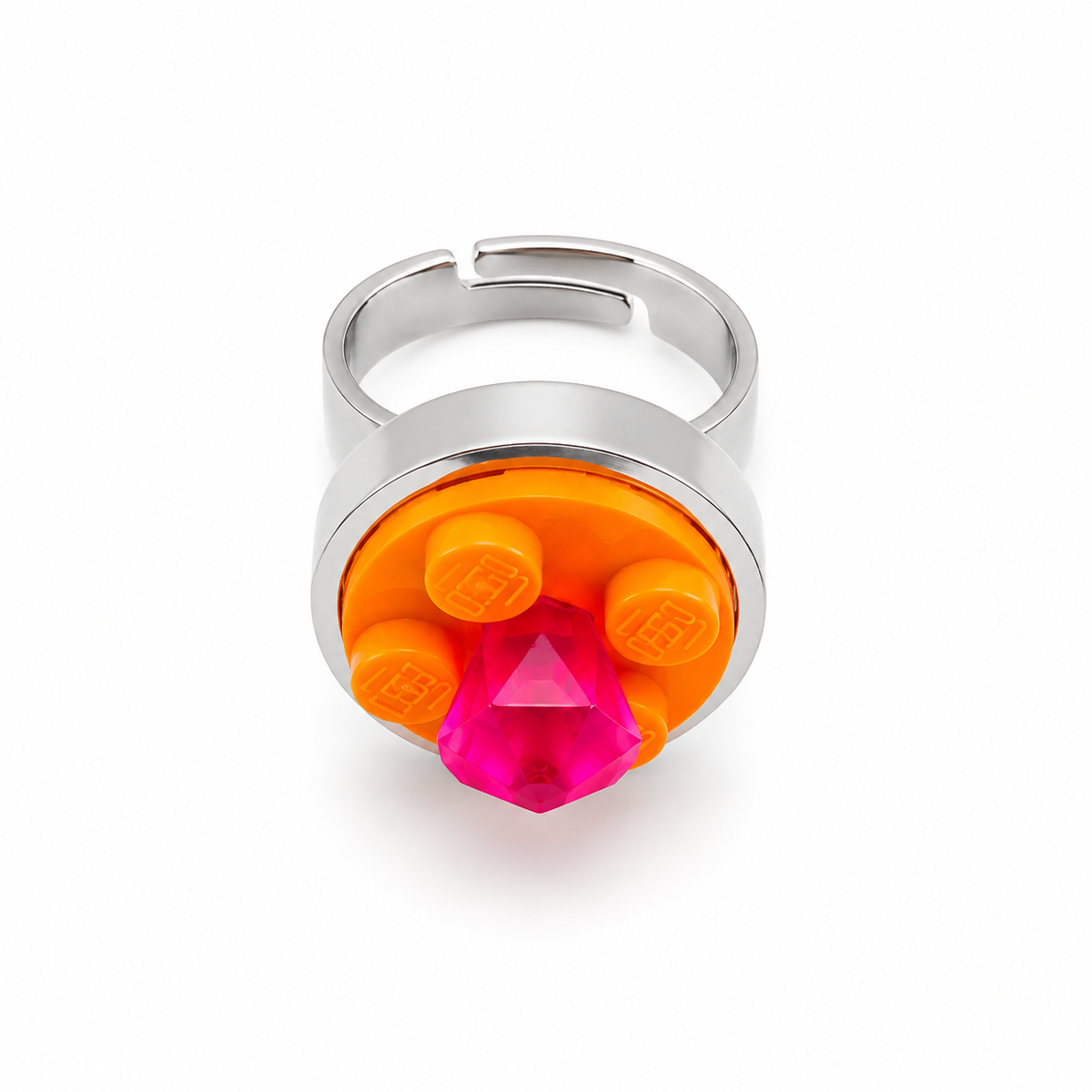 ORANGE & PINK ADJUSTABLE BRICK RING