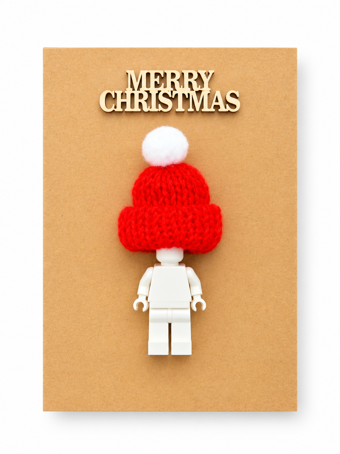 WHITE BRICK MAN SANTA CHRISTMAS CARD