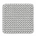 LIGHT GREY HAND KNITTED TRIVET/POT STAND