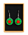 GREEN & RED BRICK EARRINGS