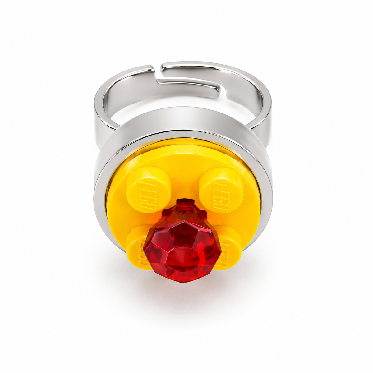 YELLOW & RED ADJUSTABLE BRICK RING