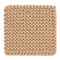 TAN HAND KNITTED TRIVET/POT STAND