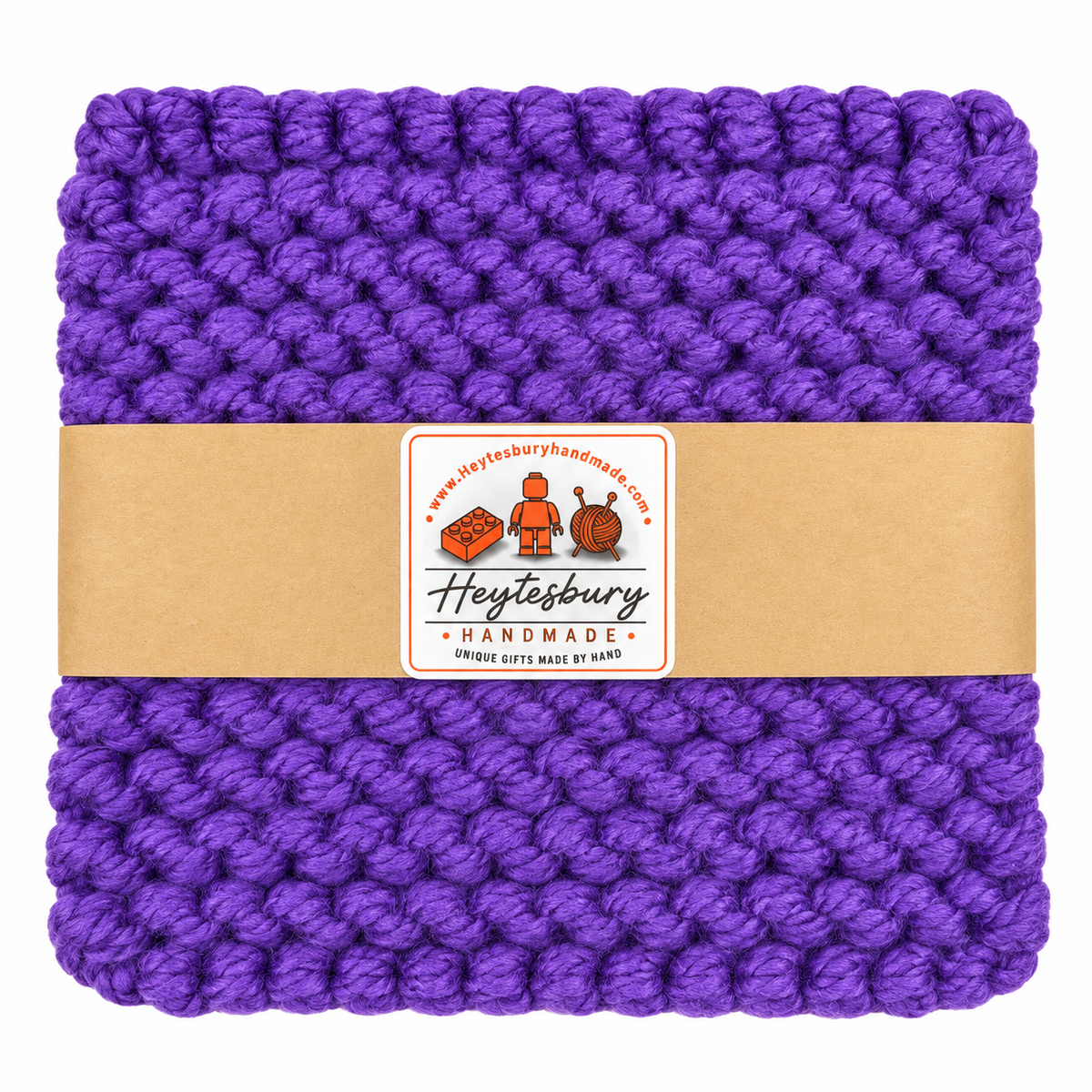 LIGHT PURPLE HAND KNITTED TRIVET/POT STAND