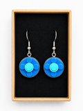 BLUE & BLUE BRICK EARRINGS