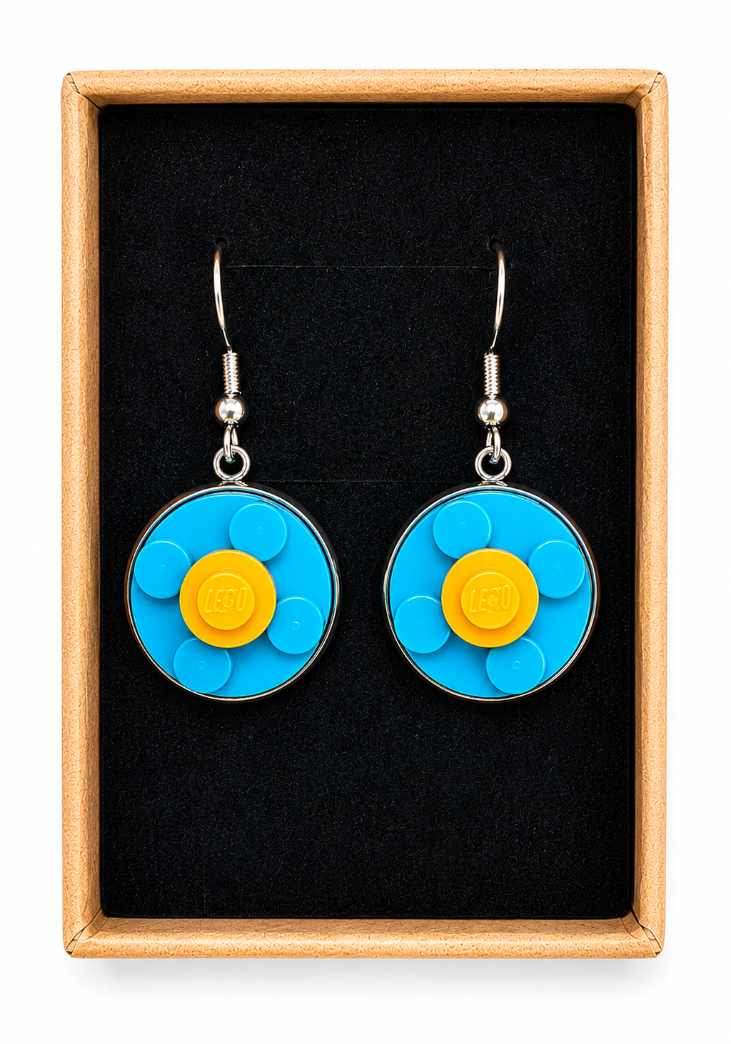 BLUE & YELLOW BRICK EARRINGS