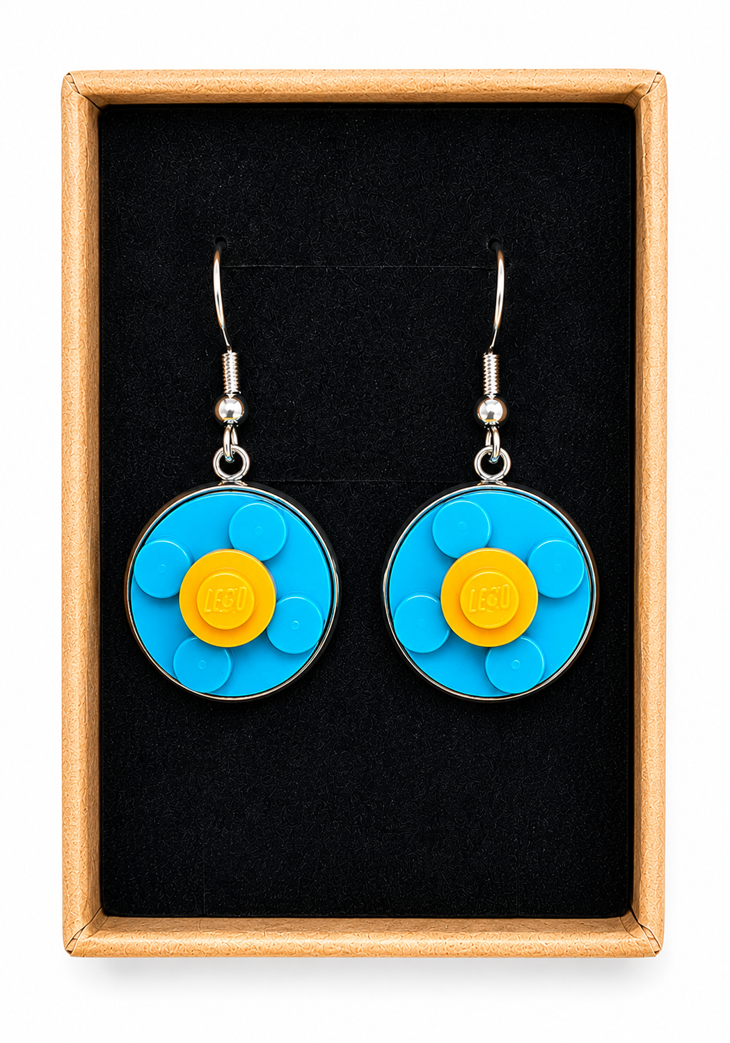 BLUE & YELLOW BRICK EARRINGS