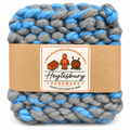 LIGHT BLUE & GREY HAND KNITTED COASTER SET