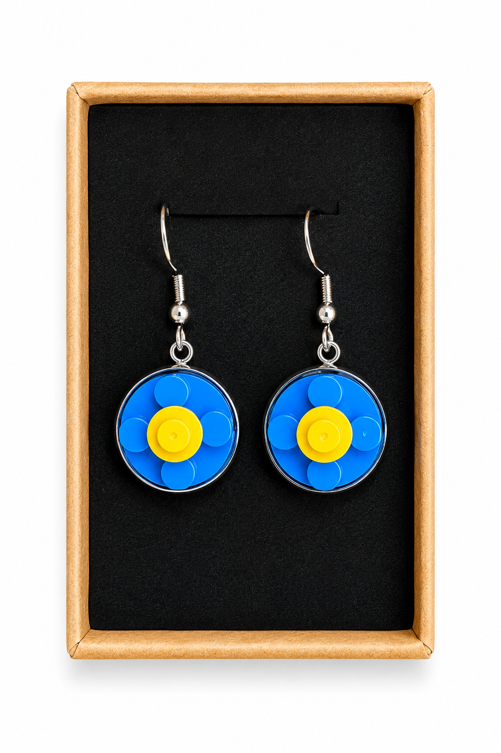 BLUE & YELLOW BRICK EARRINGS