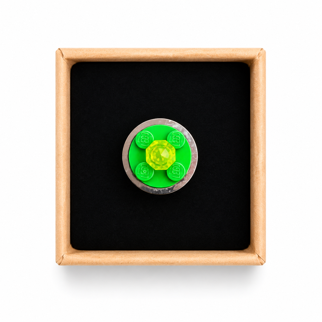 GREEN & YELLOW ADJUSTABLE BRICK RING