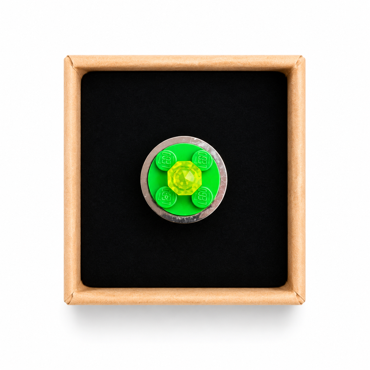 GREEN & YELLOW ADJUSTABLE BRICK RING