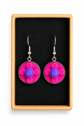 PINK & PURPLE BRICK EARRINGS